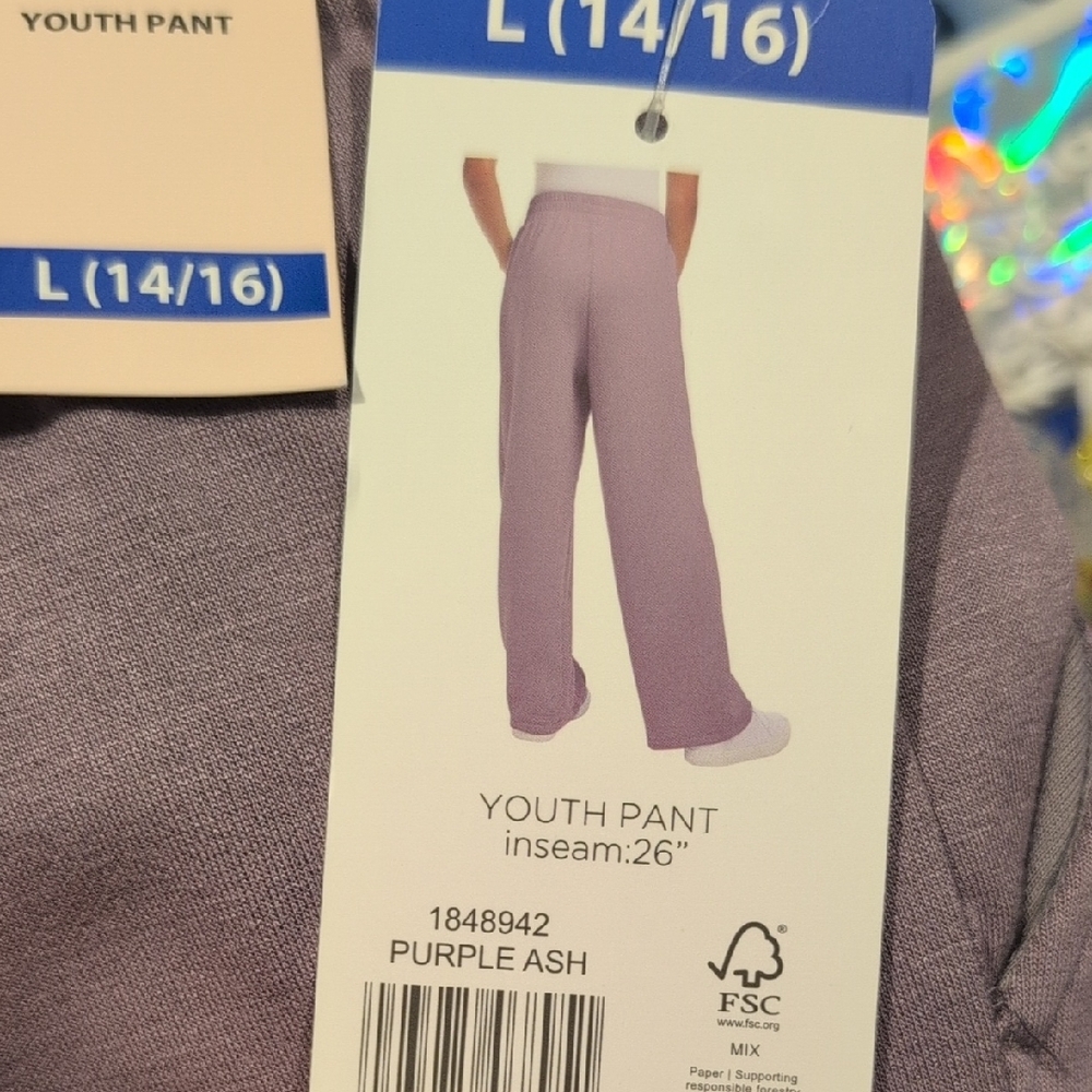 Danskin Girls' Purple Sweatpants - Picture 2 of 4